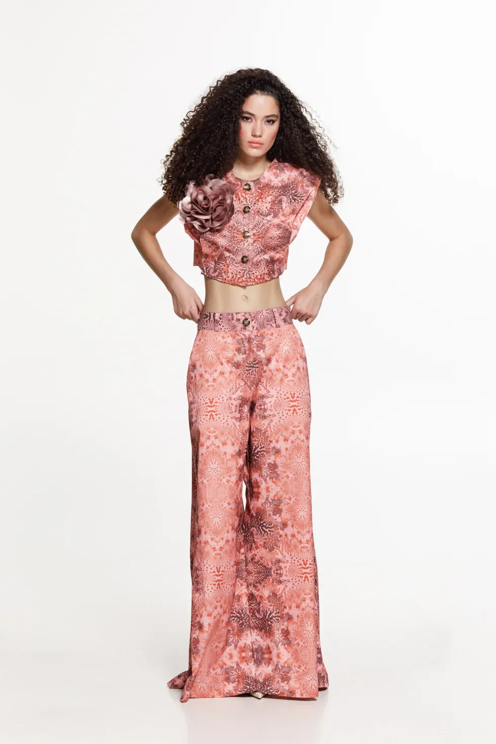 The Jerkins Raisa Pants Printed Coral