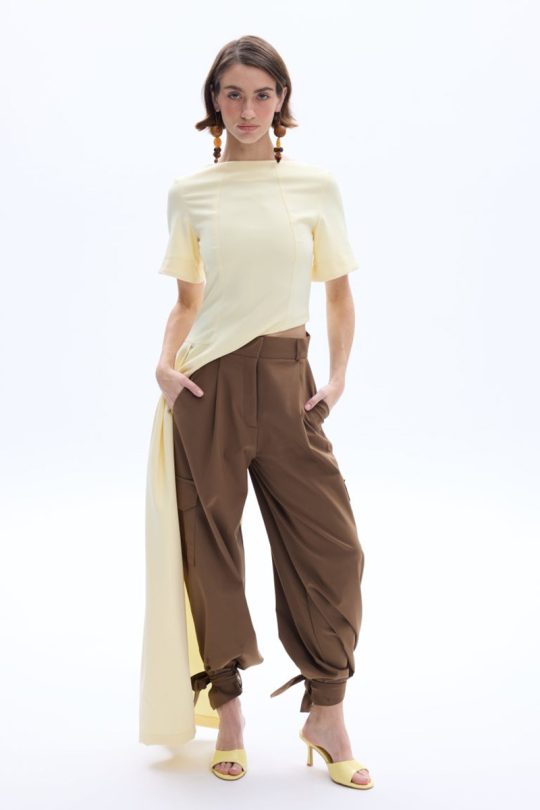 Be A Bee Nadia Asymmetric Top Banana