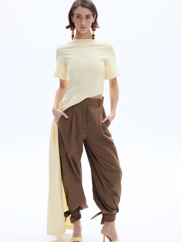 Be A Bee Nadia Asymmetric Top Banana