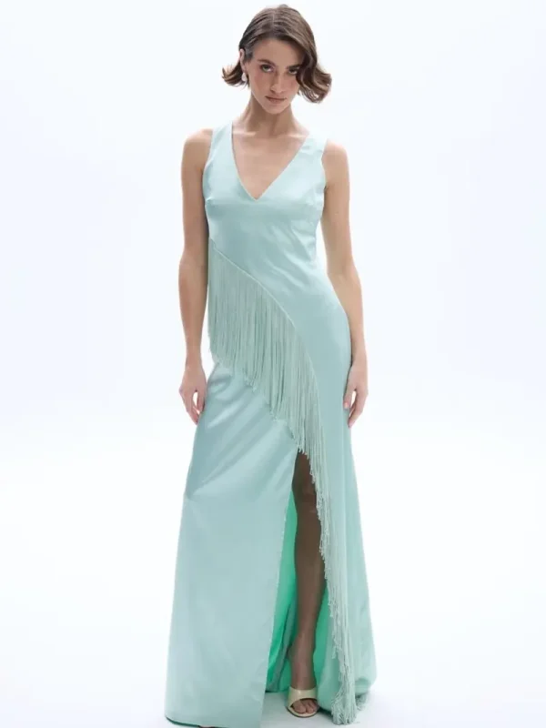 Be A Bee Sharon Fringe Dress Mint