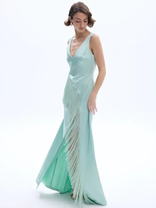 Be A Bee Sharon Fringe Dress Mint
